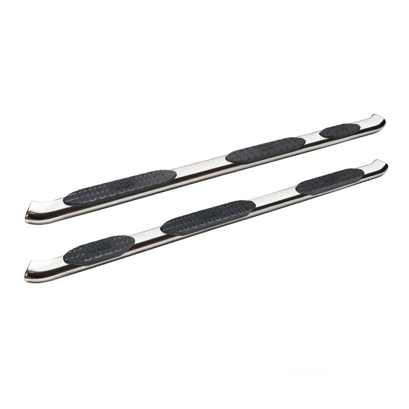 Westin 19-20 Ram 1500 Quad Cab con caja de 6.5 pies PRO TRAXX 5 W2W Barras de paso Nerf ovaladas - Acero inoxidable