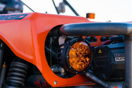 Rigid Industries 360-Series 6in SAE Fog con lente PRO ámbar - Blanco (par)
