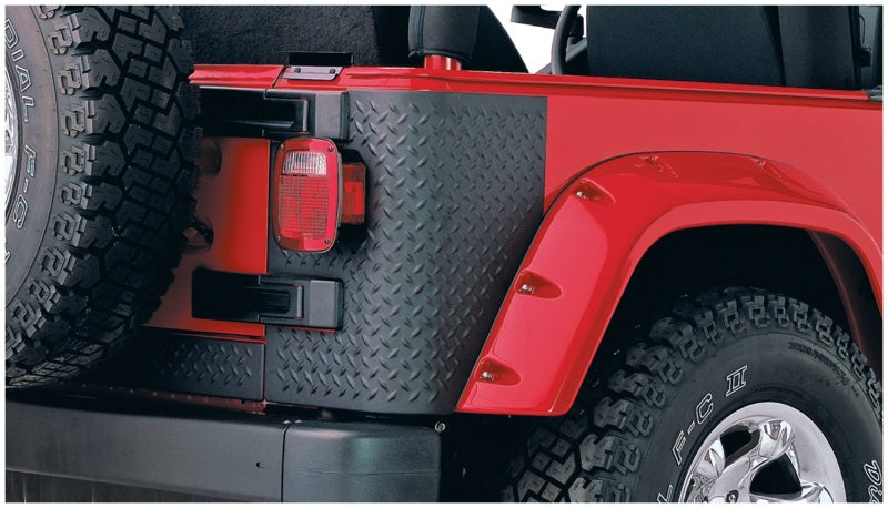 Bushwacker 97-06 Jeep Wrangler Trail Armor Esquinas traseras - Negro