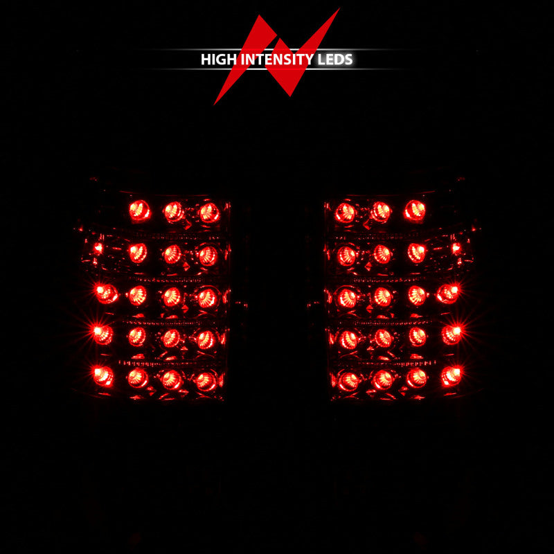 ANZO 1999-2007 Chevrolet Silverado 1500 luces traseras LED rojo/transparente