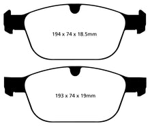 Cargar imagen en el visor de la galería, EBC 08+ Volvo XC60 3.0 Turbo Pastillas de freno delanteras Greenstuff