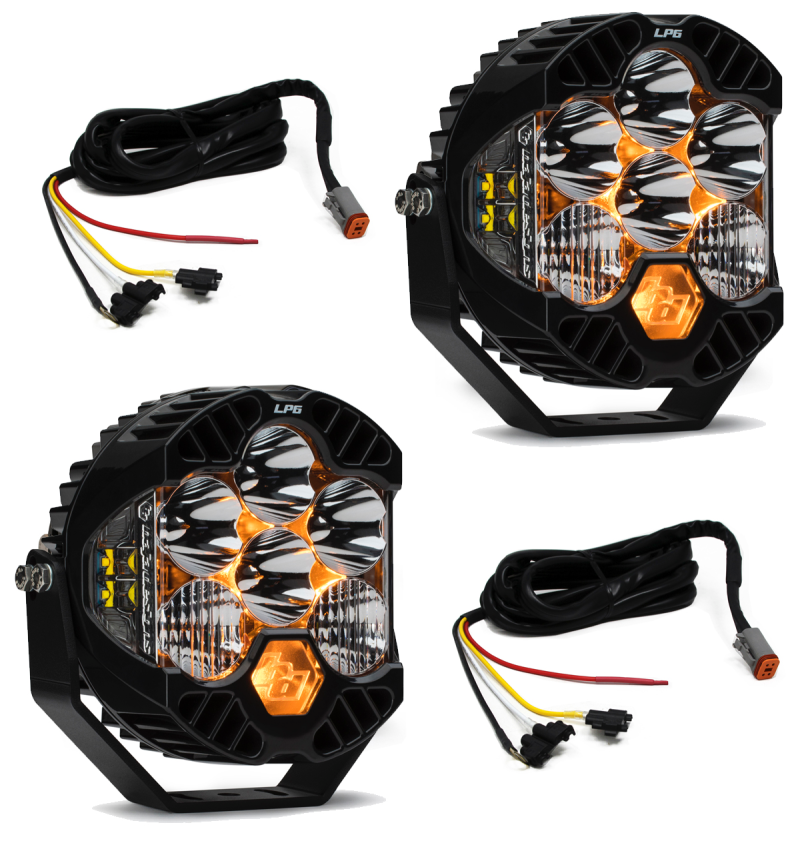 Baja Designs Jeep JL/JT Rubicon Kit de luces LED para parachoques de acero LP6 con Upfitter
