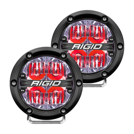 Rigid Industries 360-Series Luz de conducción LED todoterreno de 4 pulgadas - Luz trasera roja (par)