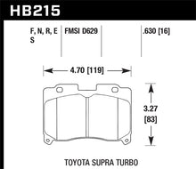 Cargar imagen en el visor de la galería, Pastillas de freno delanteras Hawk 93-98 Toyota Supra TT HPS Street