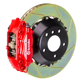 Brembo 07-08 G35/G35S Sedan Rr GT BBK 4Pis Cast 345x28 2pc Rotor Ranurado Tipo 1-Rojo