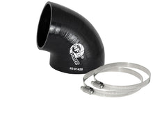 Cargar imagen en el visor de la galería, aFe Magnum FORCE CAI Univ. Acoplador reductor de codo de silicona (de 3,5 a 3 pulgadas de diámetro interior / 75 grados) - Negro