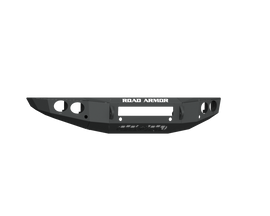 Road Armor 19-20 Ford Ranger Stealth Parachoques delantero sin cabrestante con cápsulas de luz redondas - Tex Blk