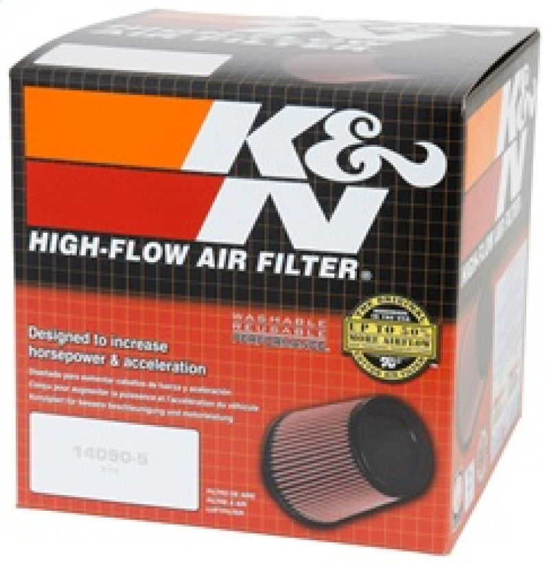 K&N Universal Rubber Oval Tprd Filter 2.125in Flg ID/3.5in TOSL/2.5in TOSW/4in BOSL/3in BOSW/4in H