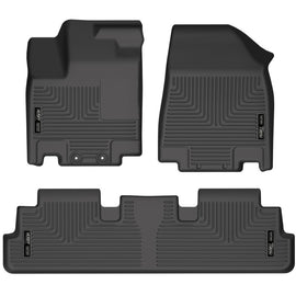 Husky Liners 2022 Nissan Pathfinder/Infiniti QX60 Weatherbeater Revestimientos negros para el piso del asiento delantero y del segundo asiento