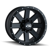 Cargar imagen en el visor de la galería, ION Type 134 17x8.5 / 6x139.7 BP / 6mm Offset / 106mm Hub Rueda Beadlock negra mate/negra