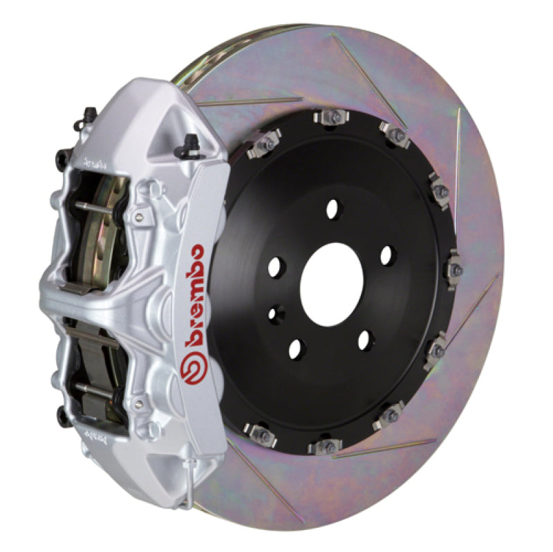 Brembo 10-15 Camaro SS/12-15 Camaro ZL1 Fr GT BBK 6Pist Cast 405x34 2pc Rotor Ranurado Tipo 1-Plata