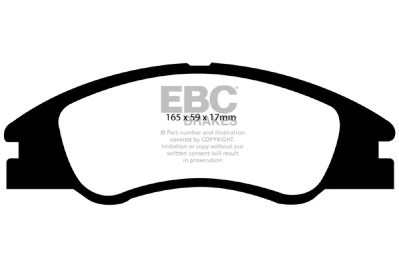 EBC 04-09 Kia Spectra 1.8 Pastillas de freno delanteras Greenstuff