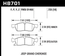 Cargar imagen en el visor de la galería, Hawk 11-14 Jeep Grand Cherokee (w/ 330mm/350mm Front Rotors) Super Duty Front Brake Pads