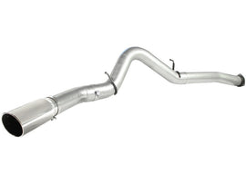 aFe ATLAS Sistema de escape de acero de alumbre con respaldo DPF de 5 pulgadas, punta pulida, camionetas diésel GM 7.5-10 V8-6.6L td LMM