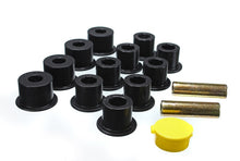 Cargar imagen en el visor de la galería, Energy Suspension 6/86-97 Nissan 720 &amp; Hardbody Pickup 2WD Black Rear Leaf Spring Bushing Set