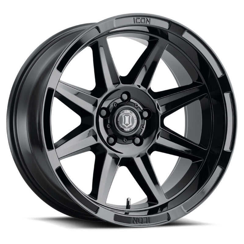 Rueda ICON Bandit 20x10 6x5.5 -24mm 4.5in BS 106.10mm de diámetro, color negro brillante