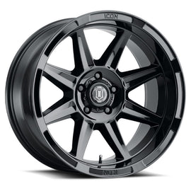 Rueda ICON Bandit 20x10 6x5.5 -24mm 4.5in BS 106.10mm de diámetro, color negro brillante