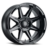 Rueda ICON Bandit 20x10 6x5.5 -24mm 4.5in BS 106.10mm de diámetro, color negro brillante