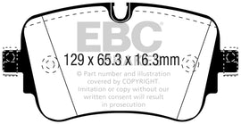 Pastillas de freno traseras EBC 16-18 Audi Q7 Yellowstuff