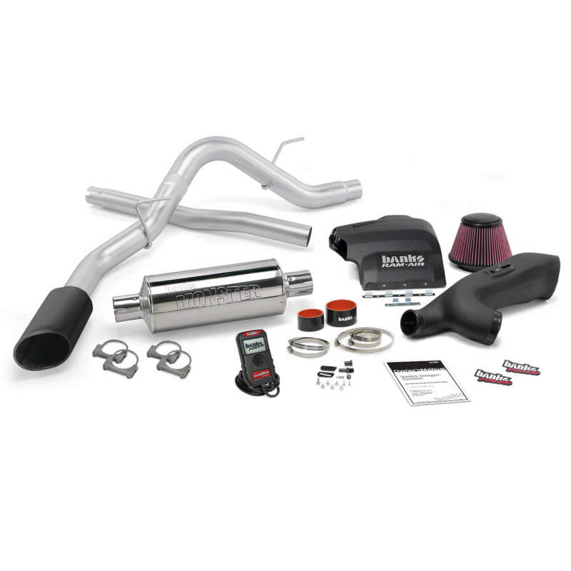 Banks Power 11-14 Ford F-150 3.5L EcoBoost Stinger System - Escape único SS con punta negra