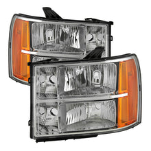 Cargar imagen en el visor de la galería, Xtune GMC Sierra 07-13 Crystal Headlights Chrome HD-JH-GSIE07-AM-C