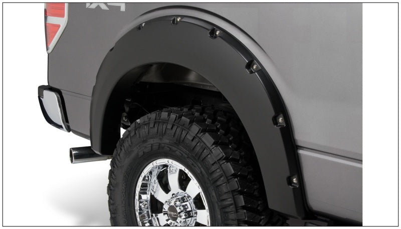 Bushwacker 09-14 Ford F-150 Styleside bolsillo estilo bengalas 4 piezas 67.0/78.8/97.4 pulgadas cama - negro