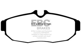 EBC 05-10 Ford Mustang 4.0 Pastillas de freno traseras Greenstuff