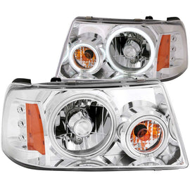ANZO 2001-2011 Ford Ranger Proyector Faros delanteros con Halo Chrome (CCFL) 1 pieza