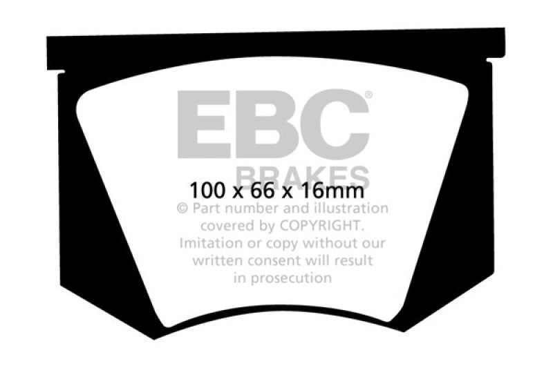 Pastillas de freno traseras EBC 64-66 Ac Cobra 7.0 Redstuff