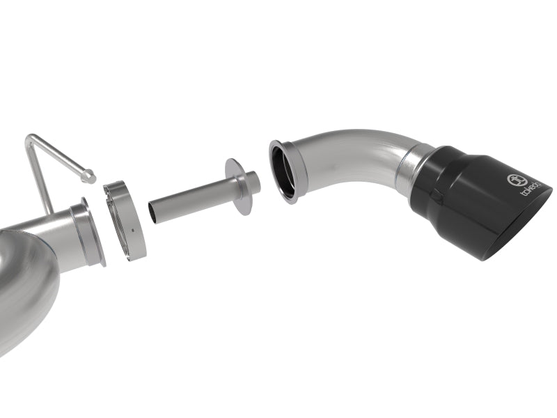 Escape aFe Takeda Cat-Back 19-20 Hyundai Veloster N 304SS Escape negro de doble punta