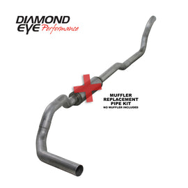 KIT Diamond Eye 4 pulgadas TB MFLR RPLCMENT TUBO SGL AL: SOLO TRACCIÓN EN 2 RUEDAS 89-93 DODGE CUMMINS 5.9L