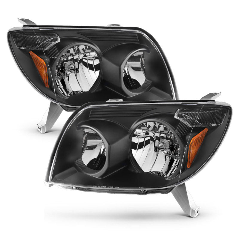 ANZO 2003-2005 Toyota 4Runner Faros delanteros de cristal, color negro