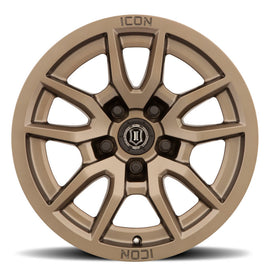 ICON Vector 5 Rueda de bronce de 17 x 8,5 5 x 5 -6 mm con compensación de 4,5 pulgadas, BS y diámetro de 71,5 mm