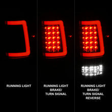Cargar imagen en el visor de la galería, ANZO 2004-2006 Ford F-150 luces traseras LED con barra de luz, carcasa negra, lente transparente