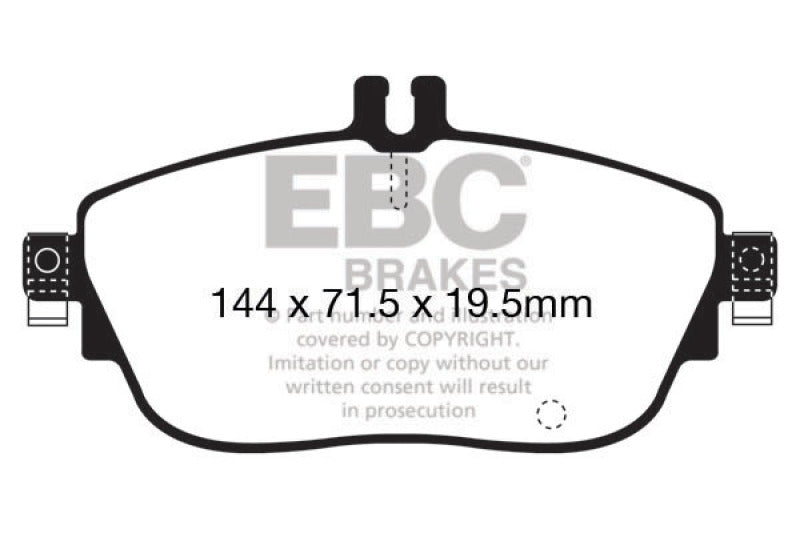 Pastillas de freno delanteras EBC 13+ Mercedes-Benz CLA250 2.0 Turbo Greenstuff