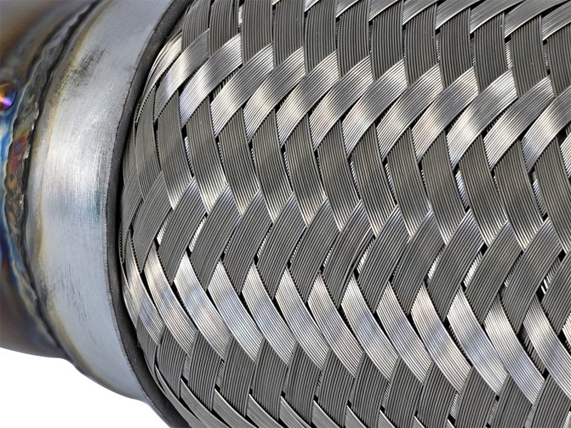 aFe Power Elite Twisted Steel 16-17 Honda Civic I4-1.5L (t) Tubo central de bajante trasero de 2.5 pulgadas