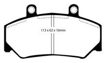 Cargar imagen en el visor de la galería, EBC 85-93 Volvo 740 2.1 (Bendix) Pastillas de freno delanteras Yellowstuff