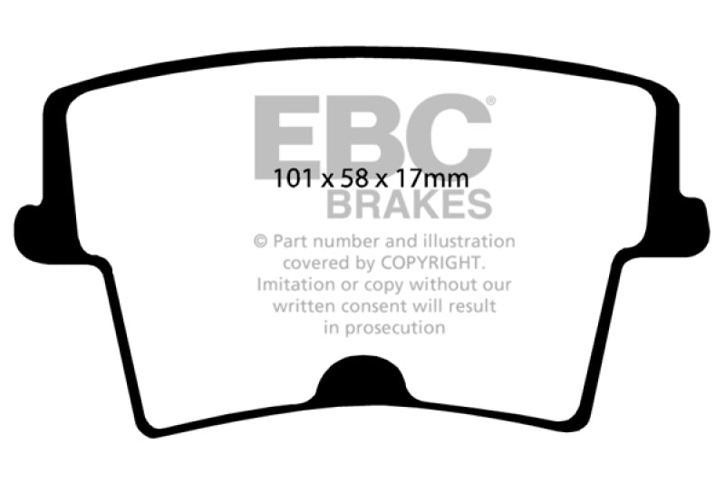 EBC 05-09 Chrysler 300 2.7 Pastillas de freno traseras Greenstuff