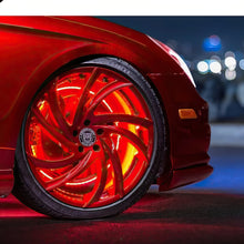 Cargar imagen en el visor de la galería, Oracle LED Illuminated Wheel Rings - Double LED - Red SEE WARRANTY