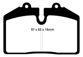 EBC 92-93 Porsche 911 (964) 3.6 Carrera RS America Redstuff Pastillas de freno delanteras
