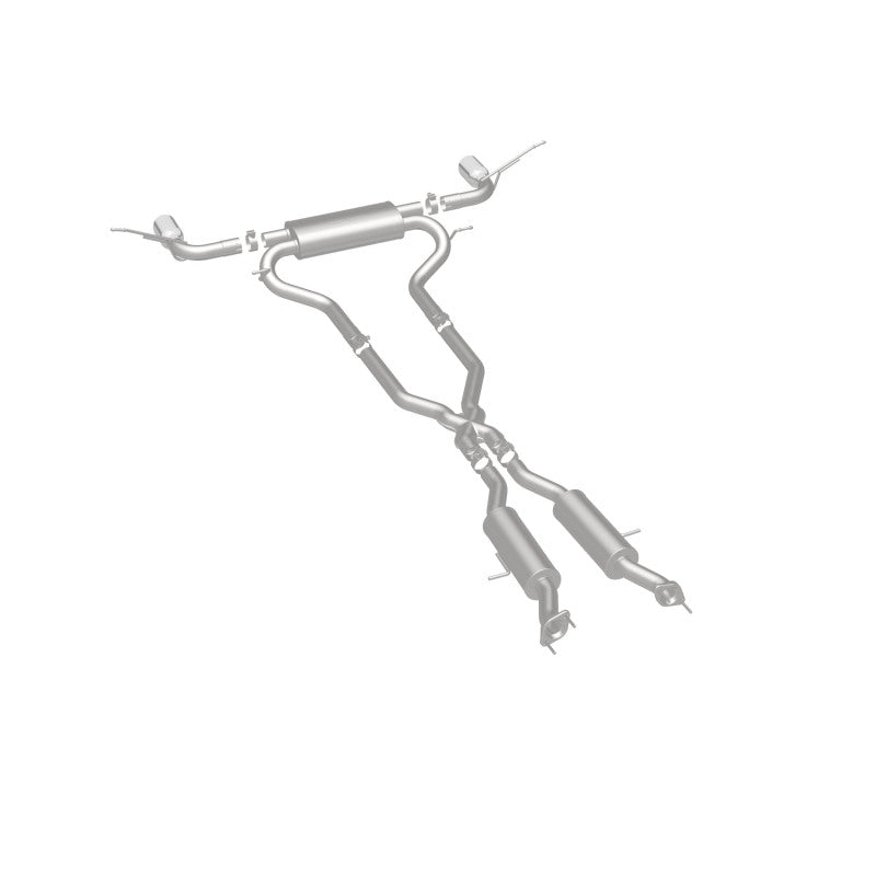 MagnaFlow Cat-Back SS 2.5 pulgadas, parte trasera doble dividida, punta negra de 4 pulgadas 11-16 Jeep Grand Cherokee 5.7L V8/3.6L V6