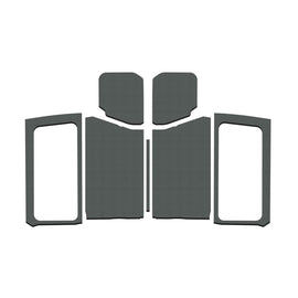 DEI 18-23 Jeep Wrangler JL Kit completo de tapete para techo de 2 puertas - 7 piezas - Aspecto de cuero gris