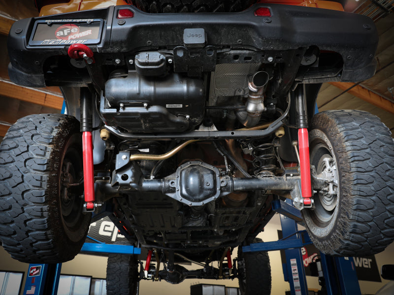aFe 20-21 Jeep Wrangler (JL) Sistema de escape Hi-Tuck con respaldo DPF de acero inoxidable 3 EN 304 de gran diámetro HD