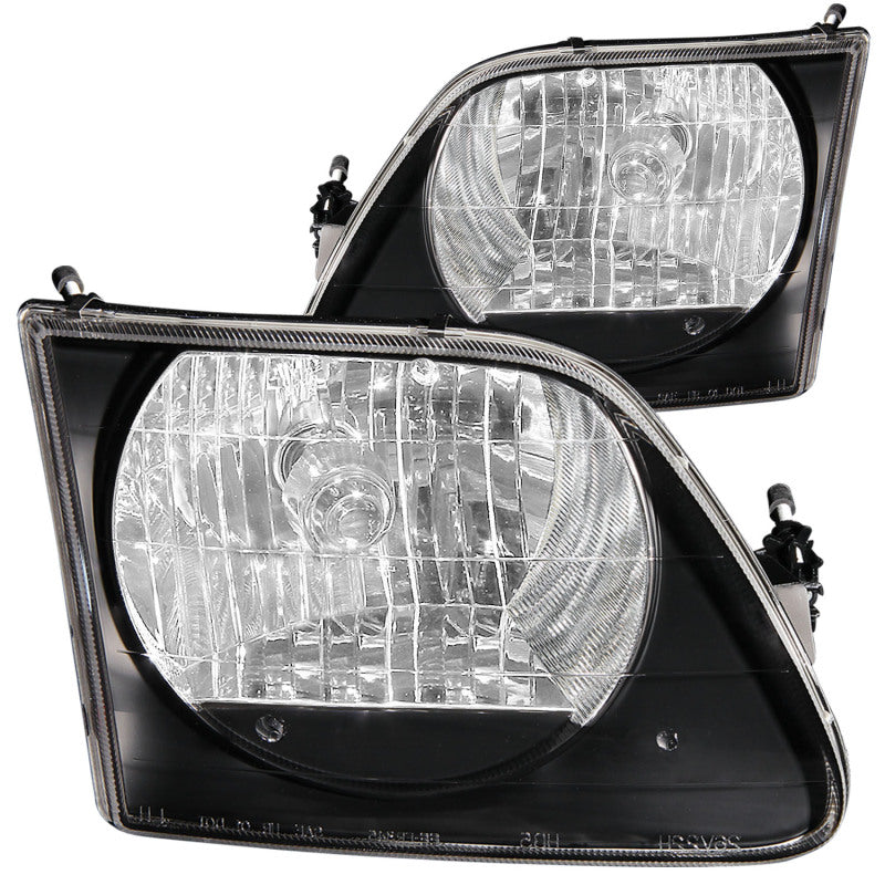 ANZO 1997.5-2003 Ford F-150 Faros delanteros de cristal negro G2