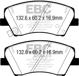 EBC 2017+ Hyundai Elantra 1.4L Turbo Pastillas de freno delanteras Yellowstuff