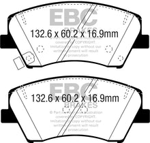 Cargar imagen en el visor de la galería, EBC 2017+ Hyundai Elantra 1.4L Turbo Redstuff Pastillas de freno delanteras