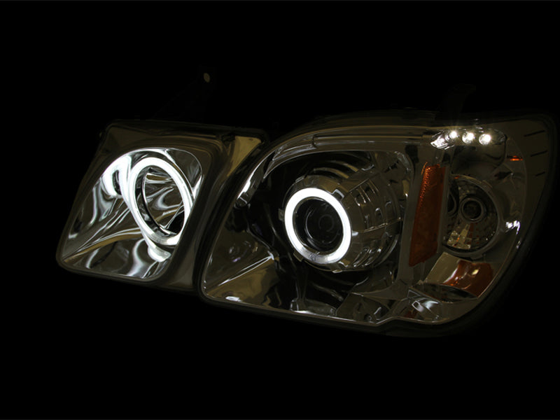 ANZO 1998-2007 Lexus Lx470 Faros delanteros con proyector con halo cromado (CCFL)