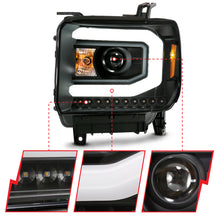 Cargar imagen en el visor de la galería, ANZO GMC SIERRA 1500 14-15 2500H/15-19 Proyector Faro Estilo Plancha Negro con Switchback (Halógeno)