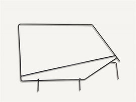 Rampage 1987-1995 Jeep Wrangler(YJ) Solo marco de ventana - Negro