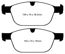 Cargar imagen en el visor de la galería, EBC 08+ Volvo XC60 3.0 Turbo Pastillas de freno delanteras Yellowstuff